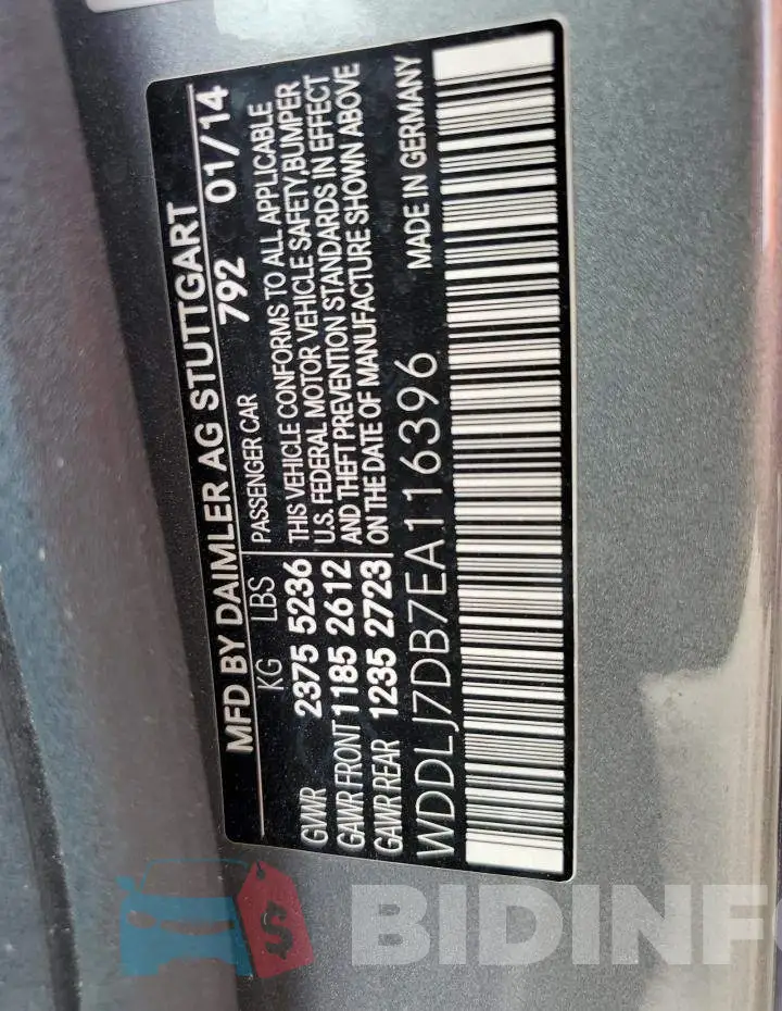 WDDLJ7DB7EA116396 Photo# 13