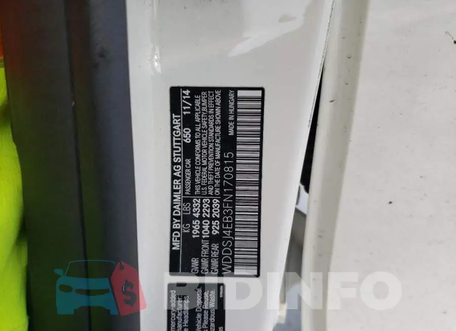 WDDSJ4EB3FN170815 Photo# 13