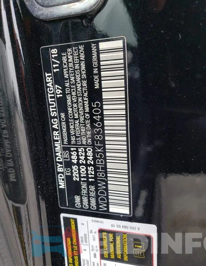 WDDWJ8HB5KF836405 Photo# 12