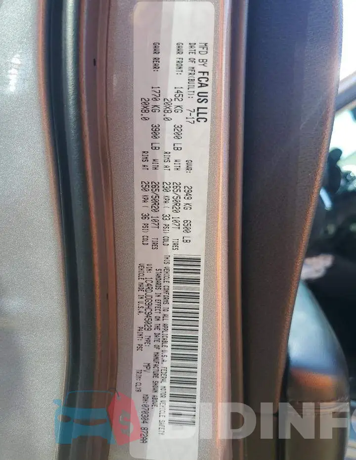 1C4RDJDG9HC945029 Photo# 13