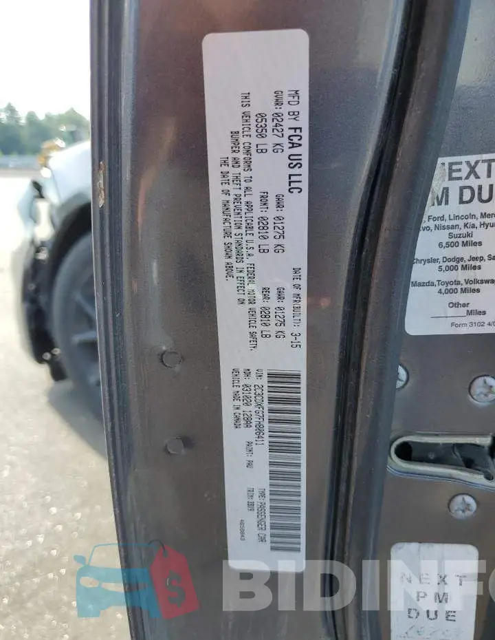 2C3CDXFG7FH806411 Photo# 13