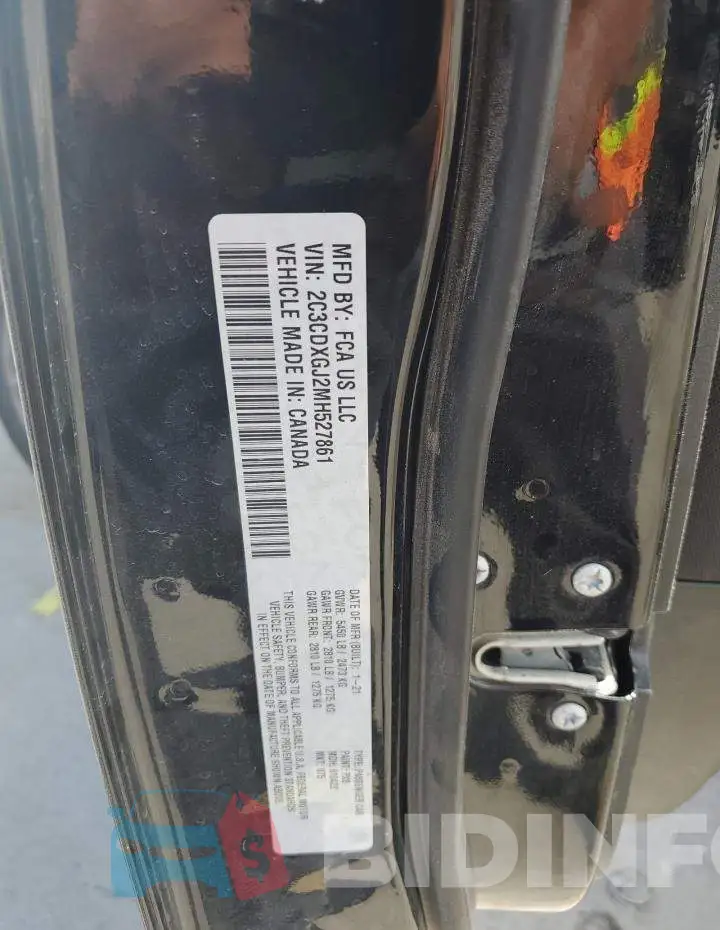 2C3CDXGJ2MH527861 Photo# 12