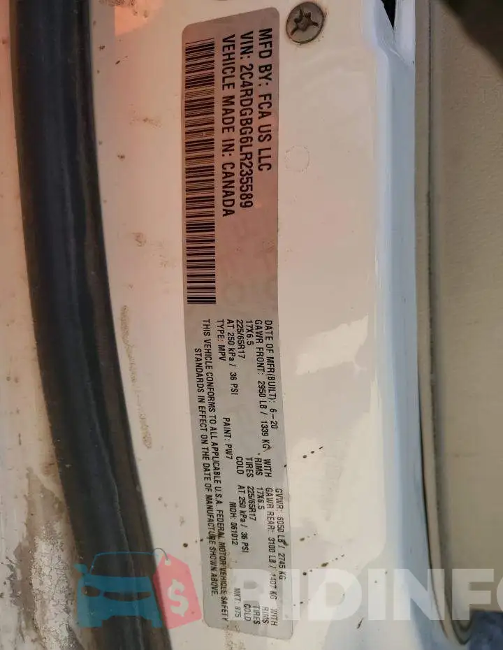 2C4RDGBG6LR235589 Photo# 12