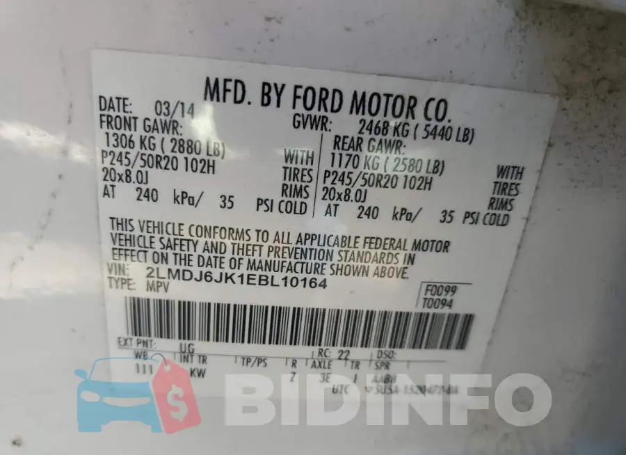 2LMDJ6JK1EBL10164 Photo# 12