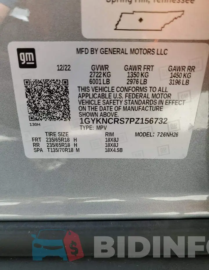 1GYKNCRS7PZ156732 Photo# 14