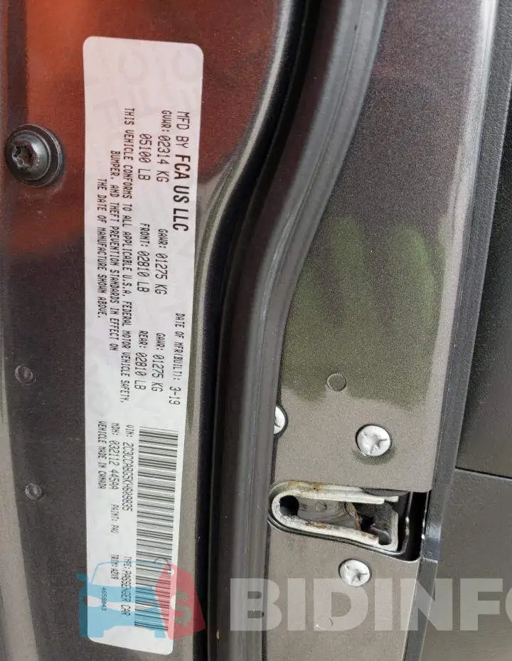 2C3CCABG5KH609835 Photo# 12