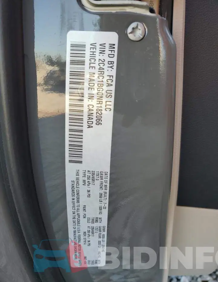 2C4RC1BG0NR182066 Photo# 14