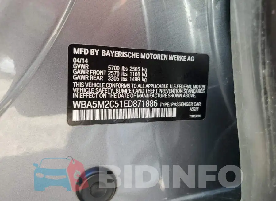 WBA5M2C51ED871886 Photo# 12