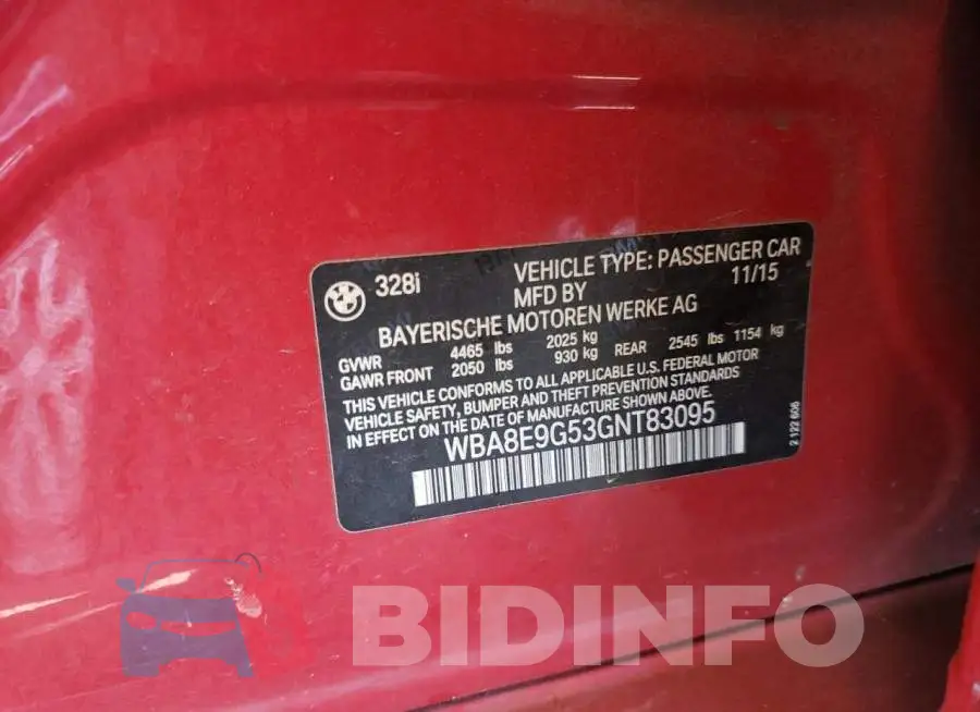 WBA8E9G53GNT83095 Photo# 12
