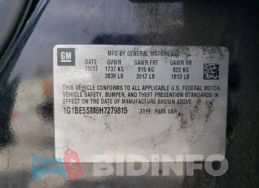 1G1BE5SM8H7279815 Photo# 13