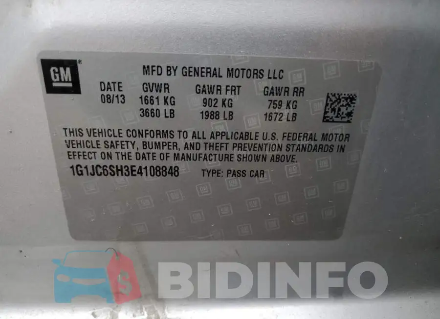 1G1JC6SH3E4108848 Photo# 12