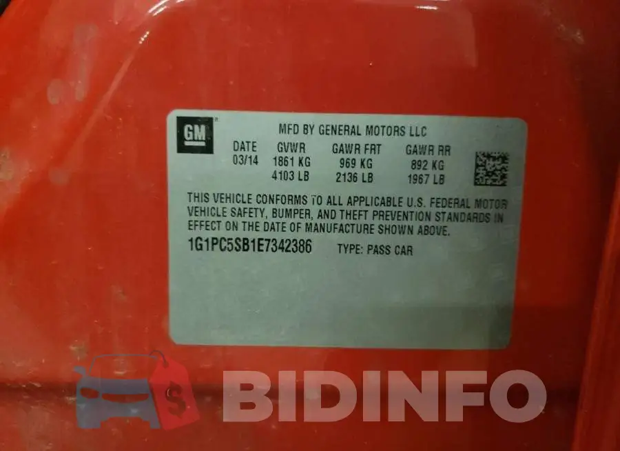 1G1PC5SB1E7342386 Photo# 12