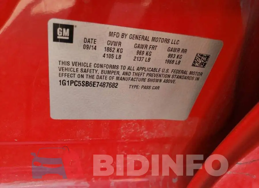 1G1PC5SB6E7487682 Photo# 13