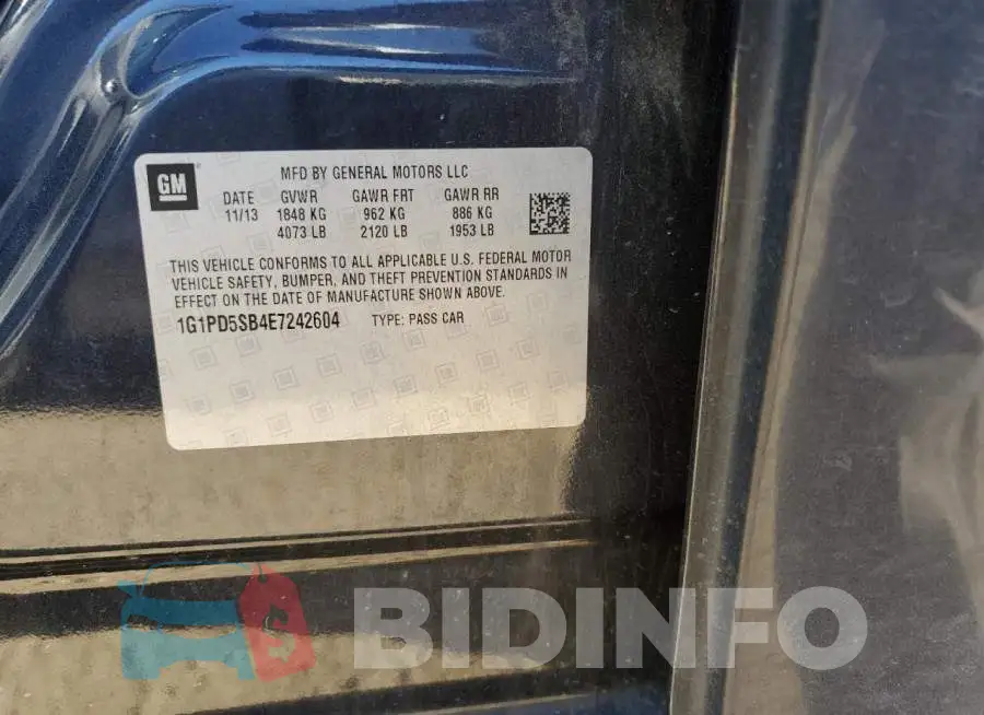 1G1PD5SB4E7242604 Photo# 12