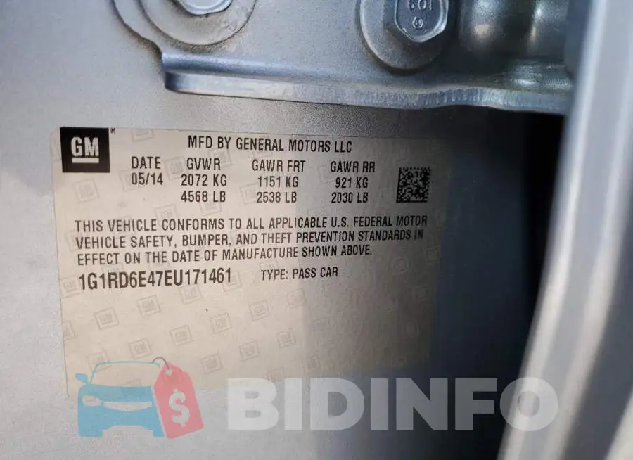 1G1RD6E47EU171461 Photo# 12