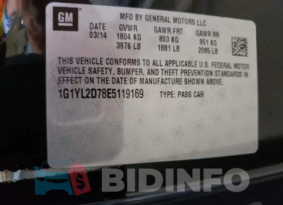 1G1YL2D78E5119169 Photo# 13