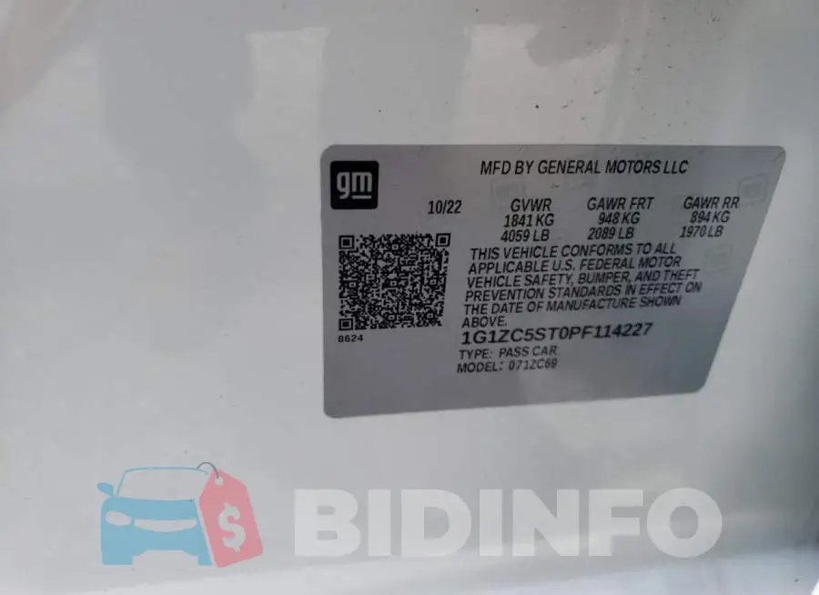 1G1ZC5ST0PF114227 Photo# 13
