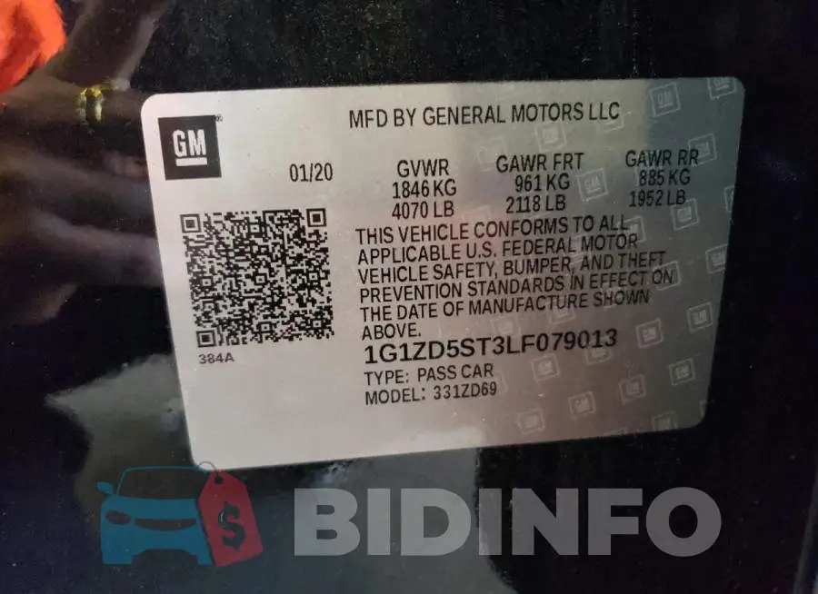1G1ZD5ST3LF079013 Photo# 13