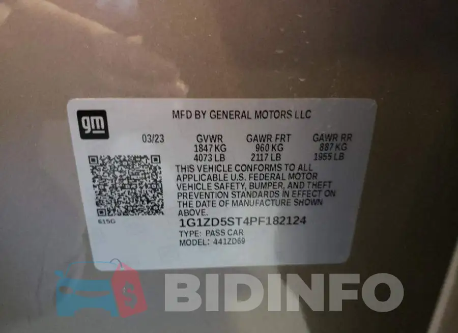 1G1ZD5ST4PF182124 Photo# 12