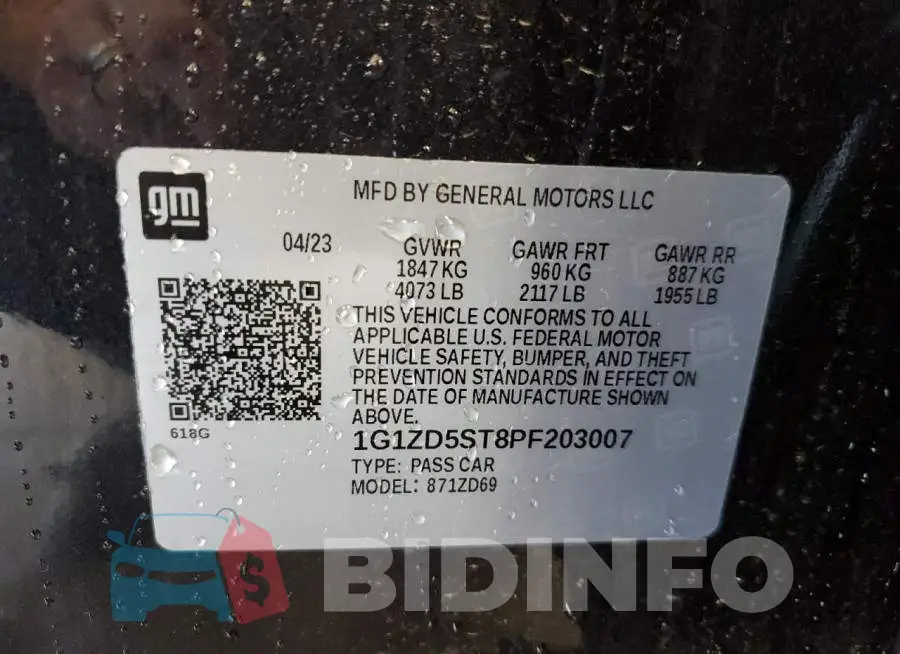 1G1ZD5ST8PF203007 Photo# 13