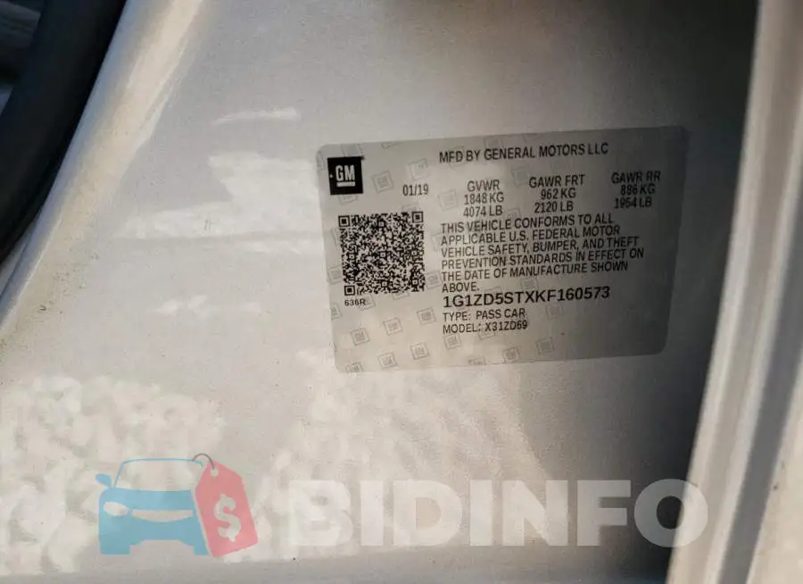 1G1ZD5STXKF160573 Photo# 12
