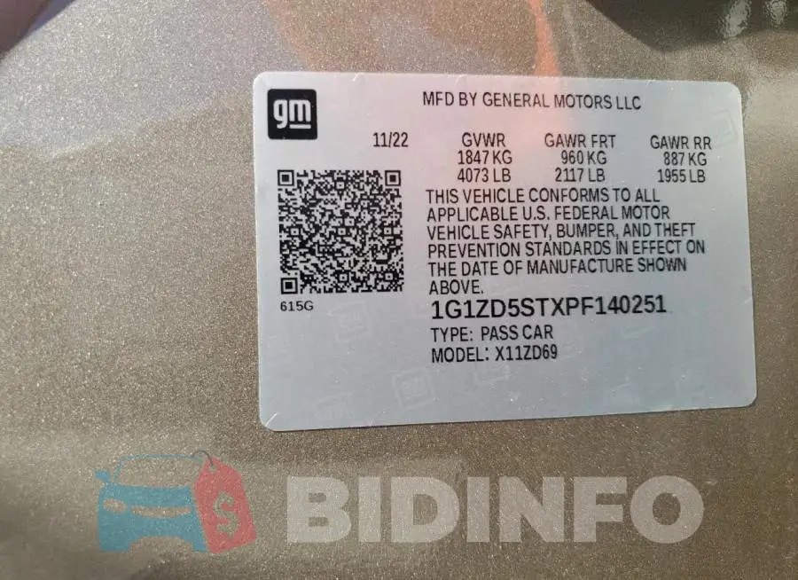 1G1ZD5STXPF140251 Photo# 12