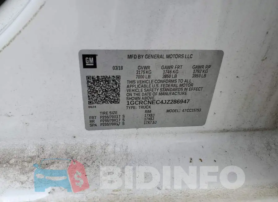 1GCRCNEC4JZ286947 Photo# 12