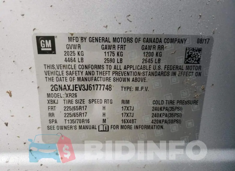 2GNAXJEV3J6177748 Photo# 12