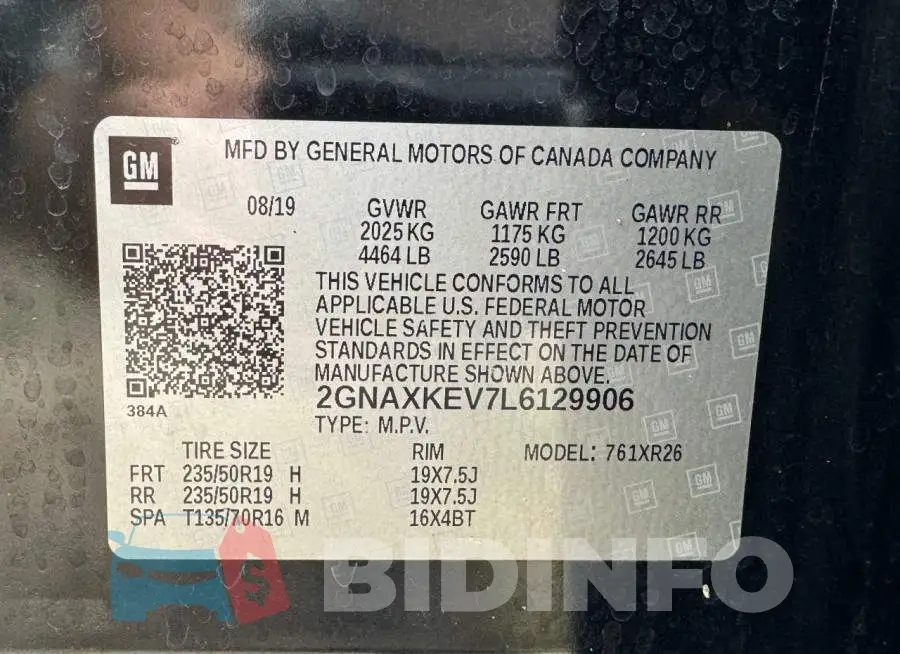 2GNAXKEV7L6129906 Photo# 10