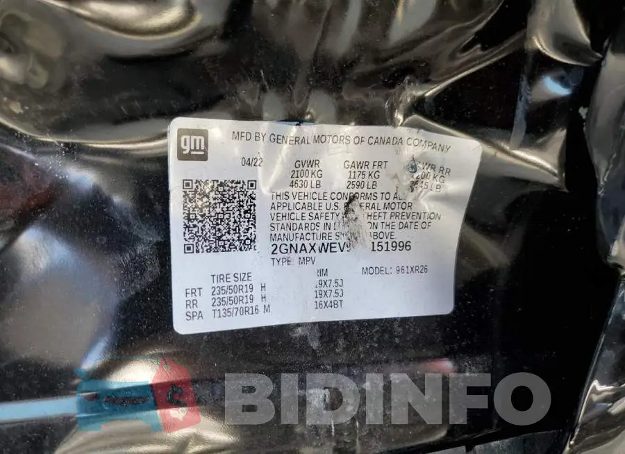 2GNAXWEV9N6151996 Photo# 13