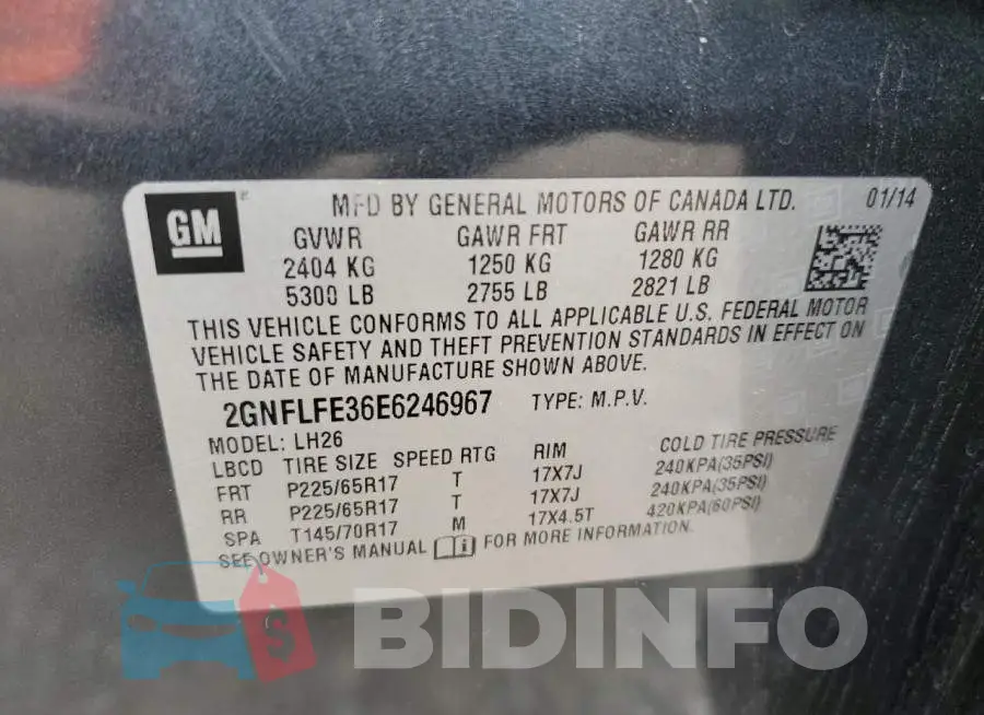 2GNFLFE36E6246967 Photo# 12