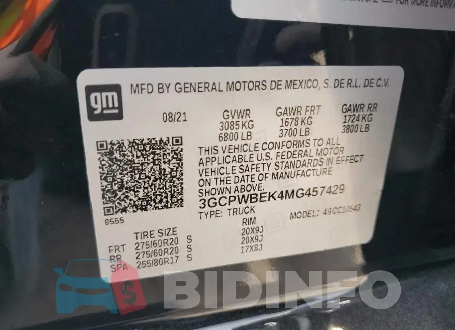 3GCPWBEK4MG457429 Photo# 13