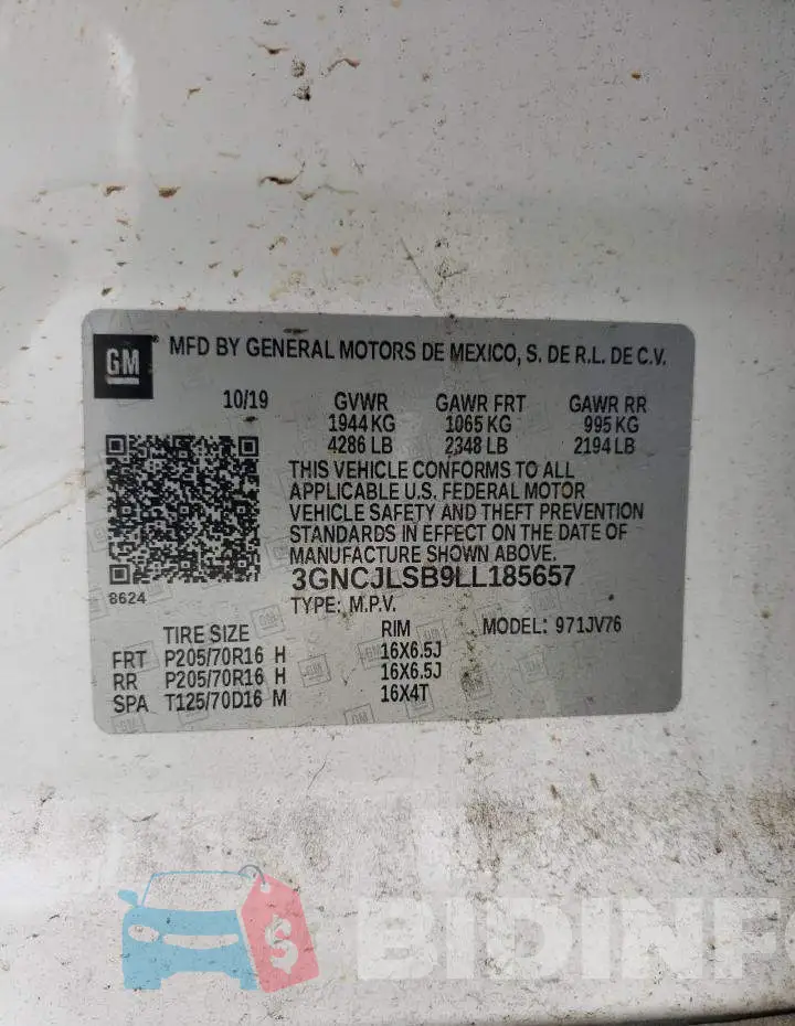 3GNCJLSB9LL185657 Photo# 13