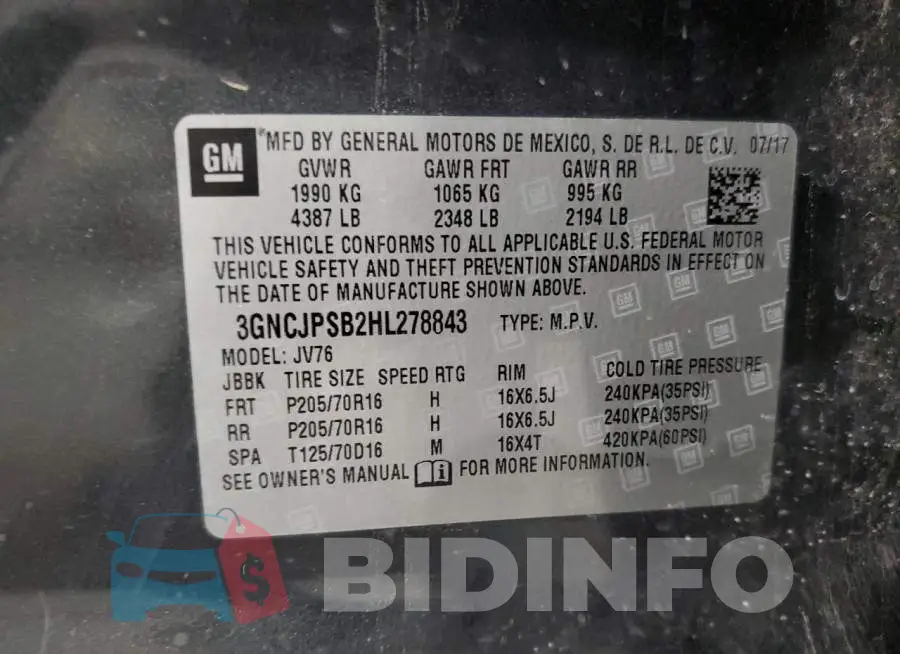 3GNCJPSB2HL278843 Photo# 13
