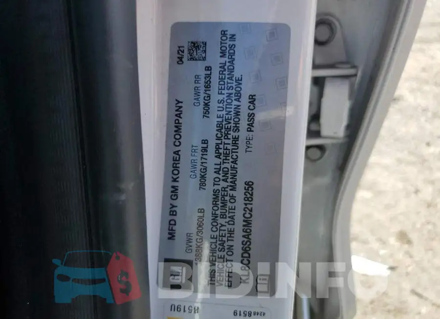 KL8CD6SA6MC218256 Photo# 12