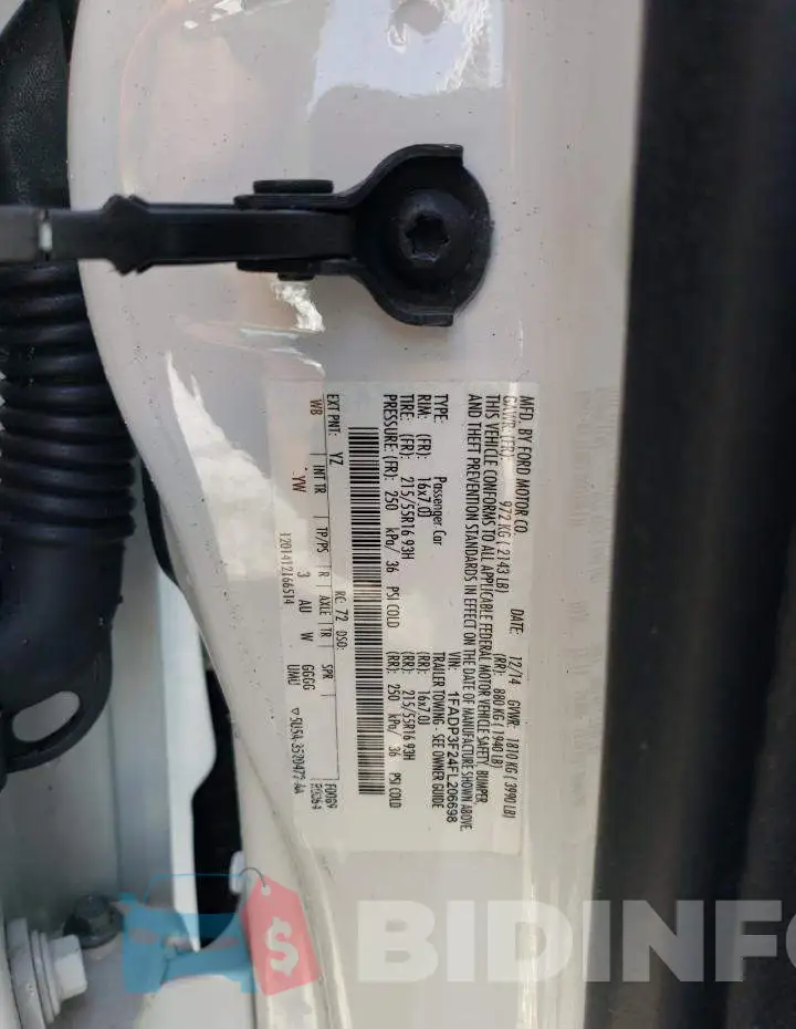 1FADP3F24FL206698 Photo# 12