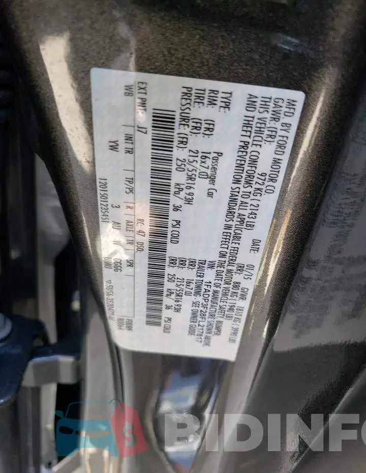 1FADP3F28FL217817 Photo# 10