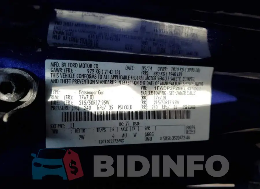 1FADP3F29EL331002 Photo# 12