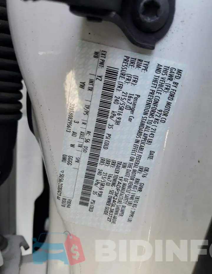 1FADP3K24GL383727 Photo# 12