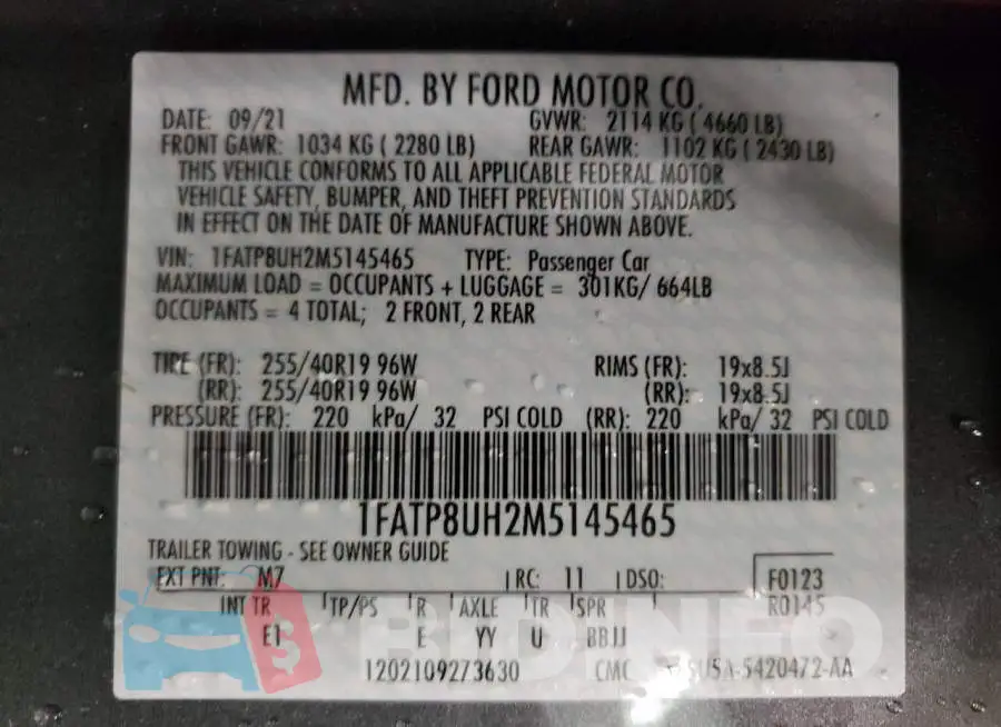 1FATP8UH2M5145465 Photo# 12