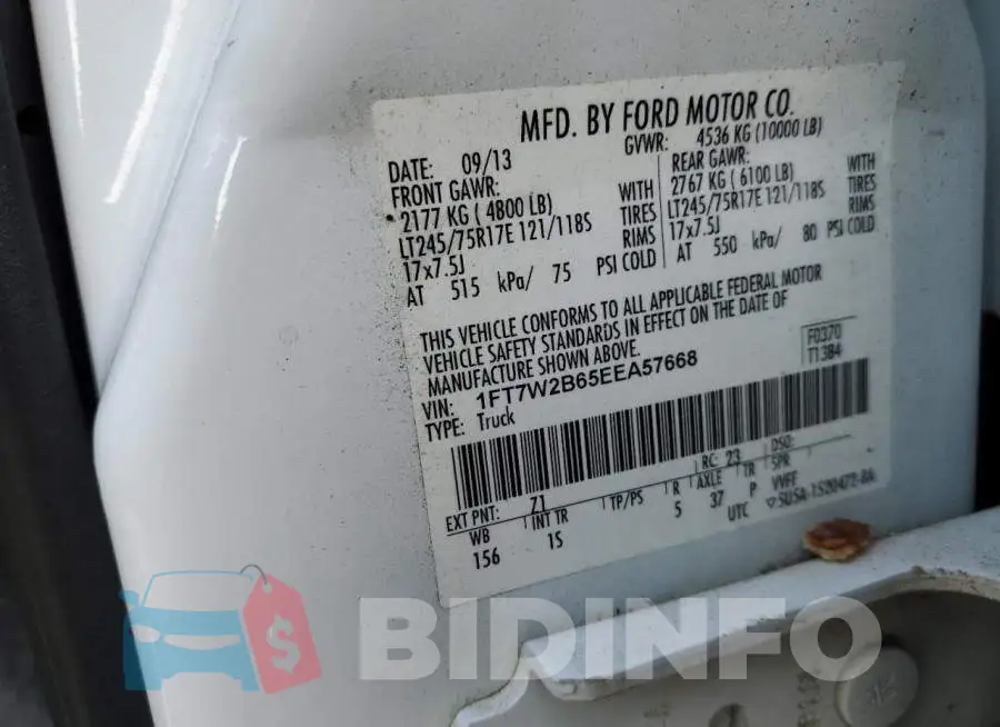 1FT7W2B65EEA57668 Photo# 12