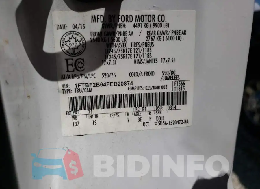 1FTBF2B64FED20874 Photo# 13