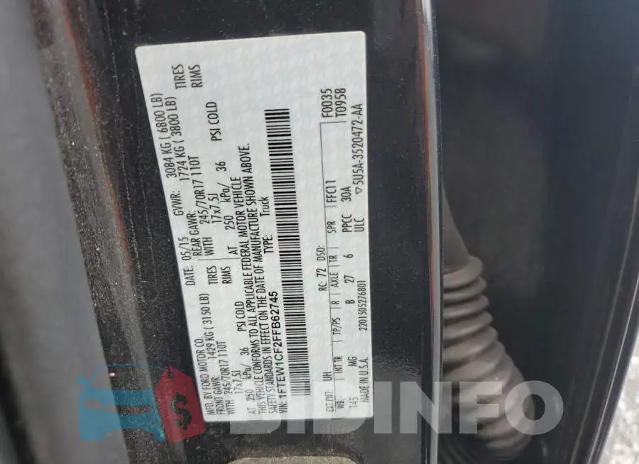 1FTEW1CF2FFB62745 Photo# 12