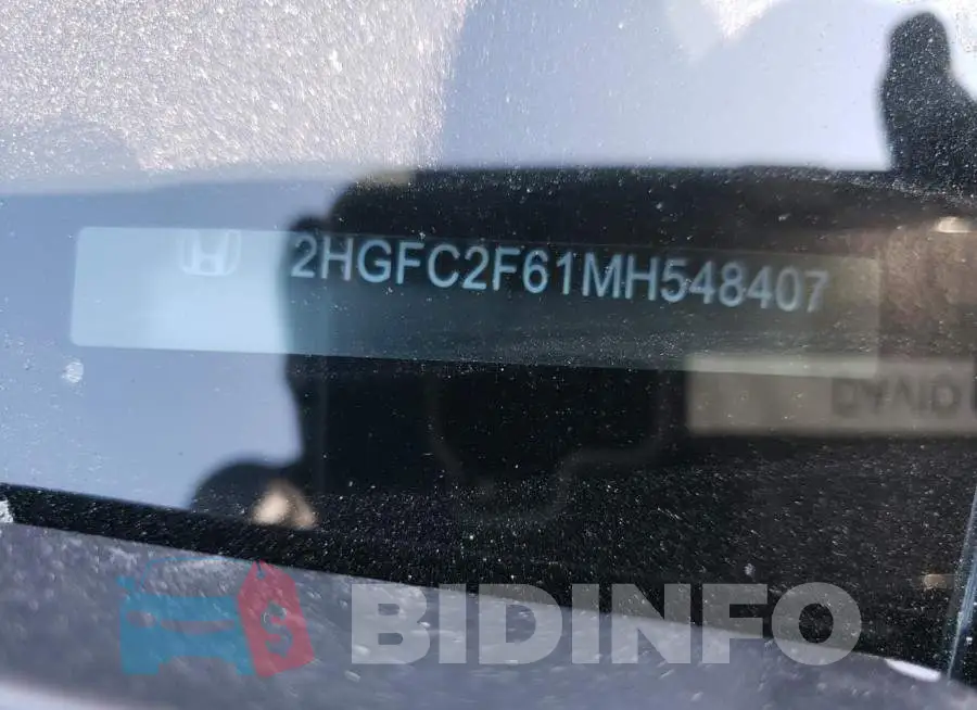 2HGFC2F61MH548407 Photo# 12