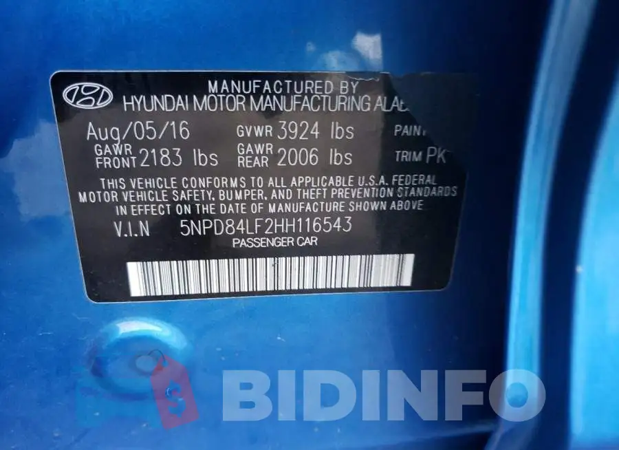5NPD84LF2HH116543 Photo# 12