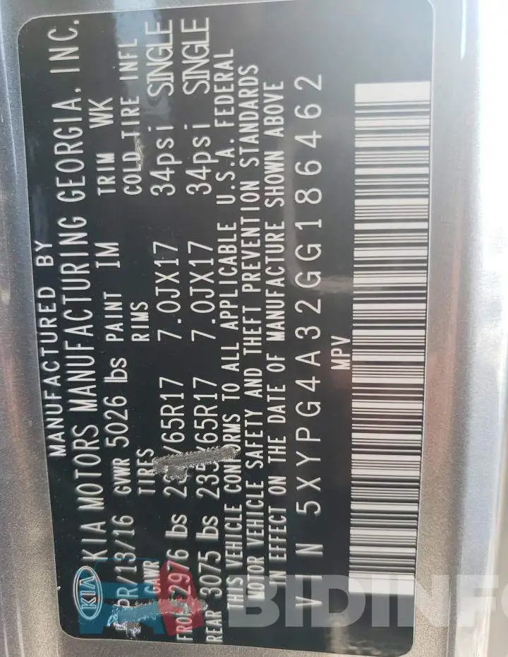 5XYPG4A32GG186462 Photo# 13