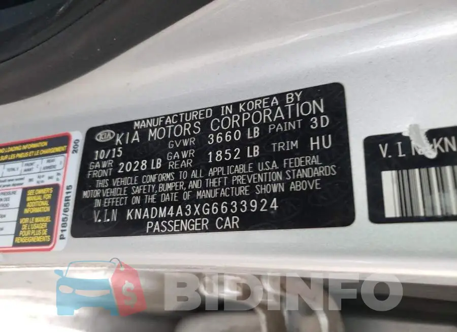 KNADM4A3XG6633924 Photo# 12
