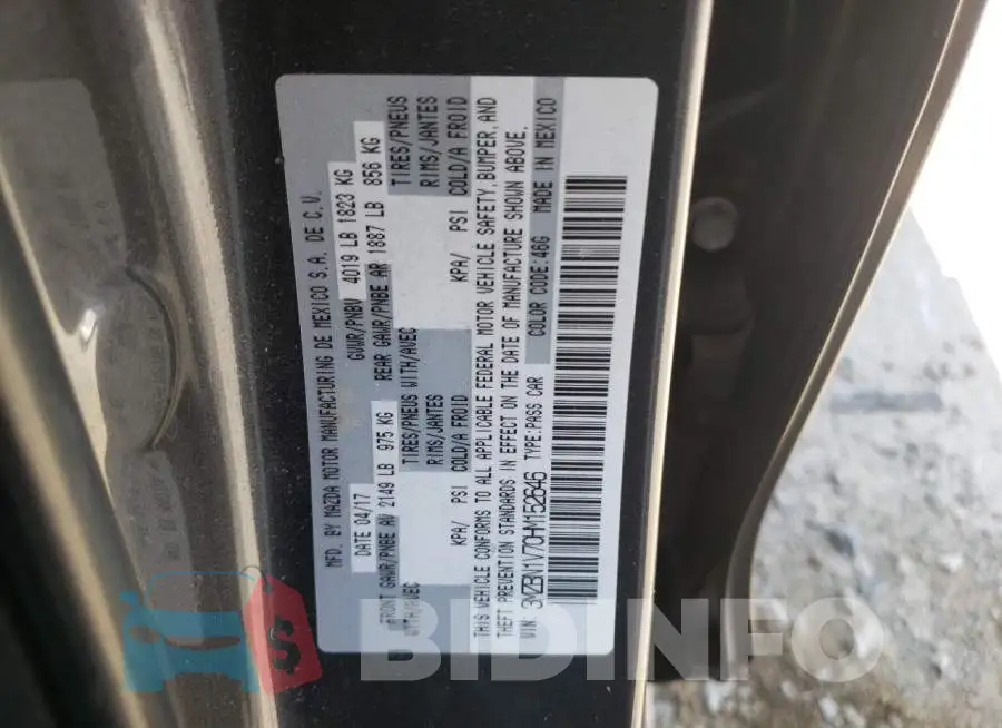 3MZBN1V70HM152646 Photo# 10