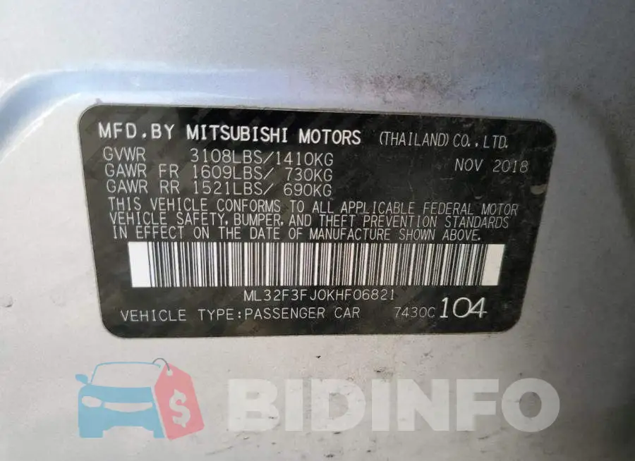 ML32F3FJ0KHF06821 Photo# 12