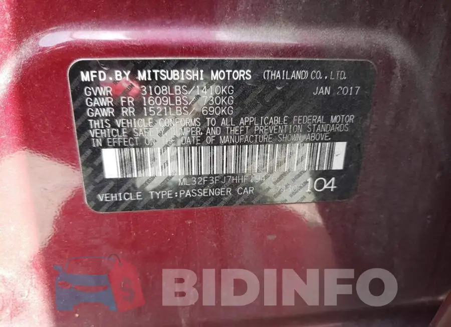 ML32F3FJ7HHF19476 Photo# 13